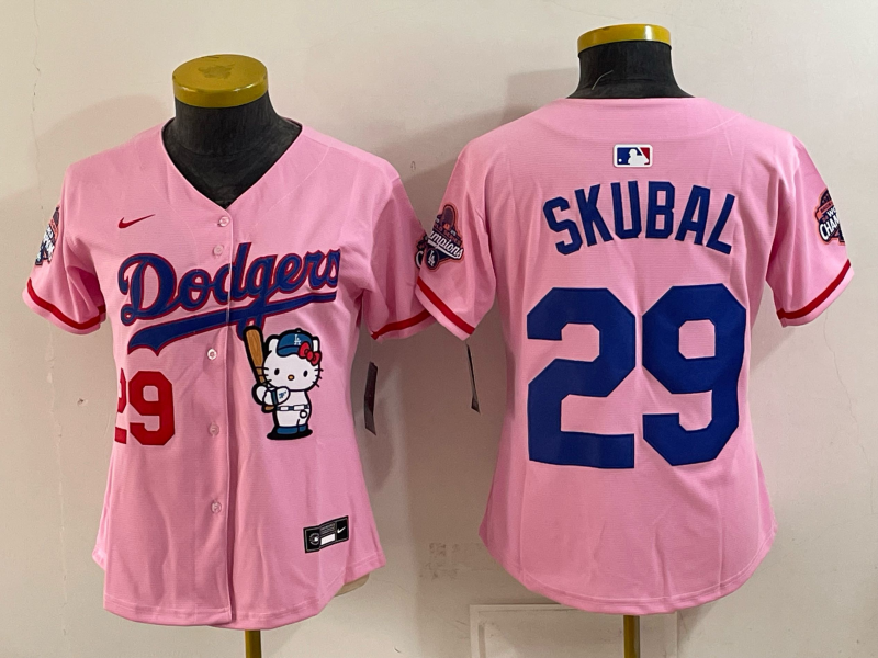 Women Los Angeles Dodgers #29 Skubal pink Game 2026 Nike MLB Jersey 0924001->pittsburgh steelers->NFL Jersey